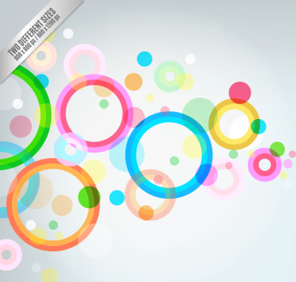 Colorful circle background vector material
