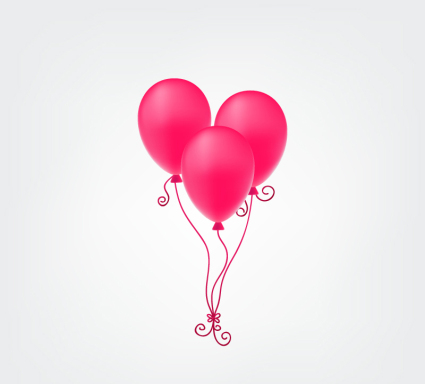 Pink balloon beam vector material