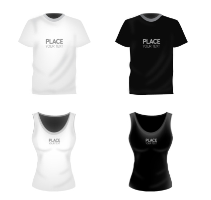 4 vest and T-shirt design vector