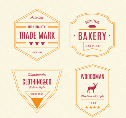 4 Creative product label vector material