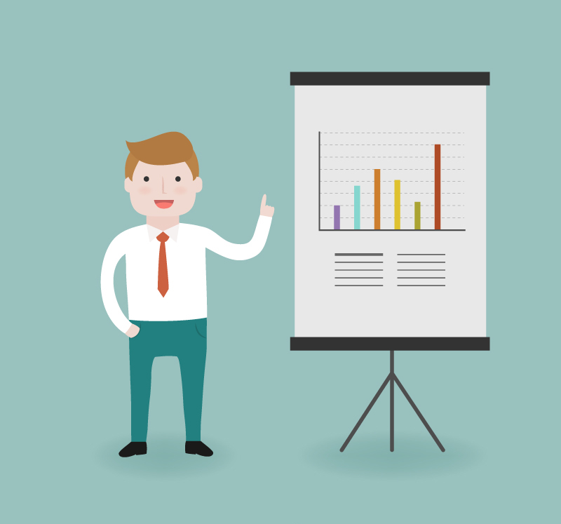 Man Vector material Cartoon business presentations