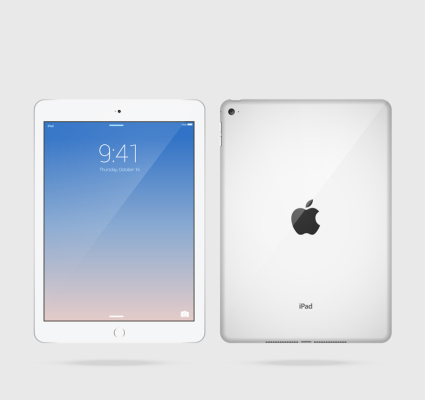 Apple ipad positive and negative design vector