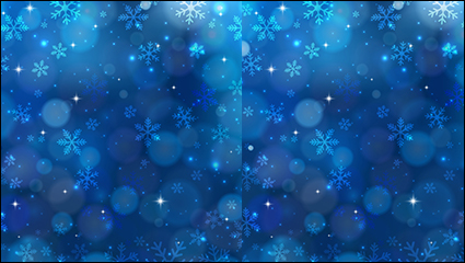 Snowflake blue halo background vector material