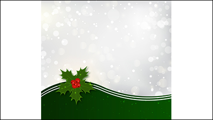 Mistletoe decoration curve background vector material