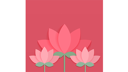 Simple pink lotus design Vectors