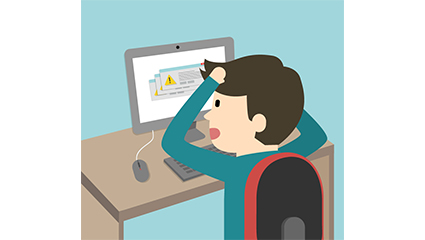 Cartoon illustrator vector material computer program error