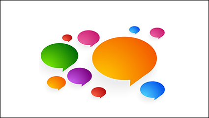 Color language bubbles seamless background vector material