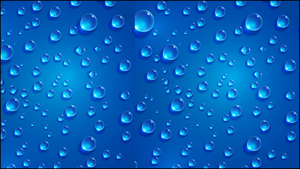 Crystal drops blue background vector material