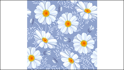 Cosmos seamless white background vector material