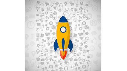 Yellow rocket vector material