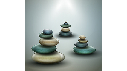 Fine spa pebbles vector material