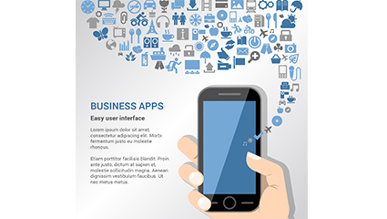 Creative business application illustration vector diagram