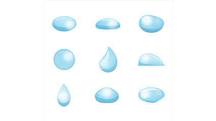 9 blue water drop design Vectors