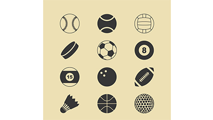 12 sports icon vector material