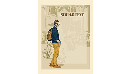 Fashion sunglasses man background vector material