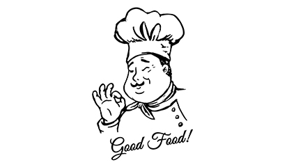 Hand-painted male chef vector material