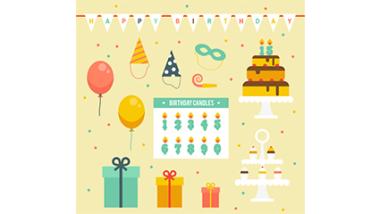 13 of the decorative element vector material Birthday Party