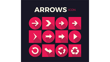 12 arrow icon vector material