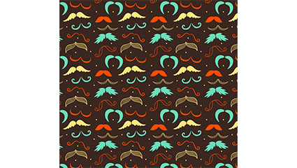 Color beard seamless background vector material