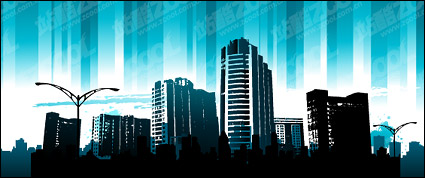 Blue Vector city material