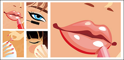 women make-up material vector