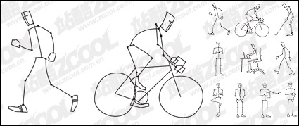 line drawing of the movement of people