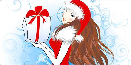 Christmas vector material girl