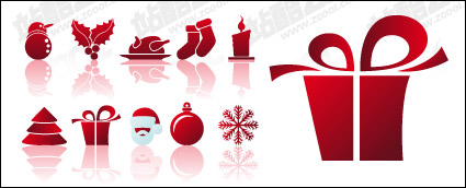 Simple Christmas icon vector material