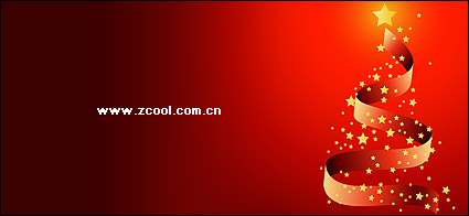 Ribbon Christmas tree vector