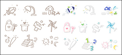 Cute icon series vector material-6