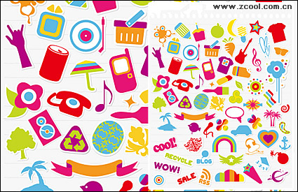 Simple vector icon trend graphics material