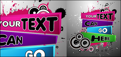Trend of color design vector material