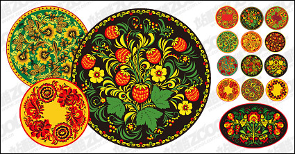 Classical pattern vector material series -2 - circular pattern