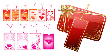 Heart-shaped tag vector material