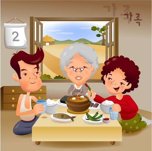 iClickart Cartoon Family illustrator vector material -5