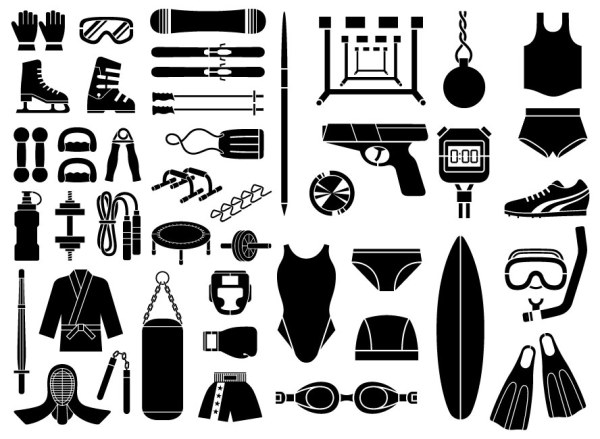 Various sketch elements of vector material
