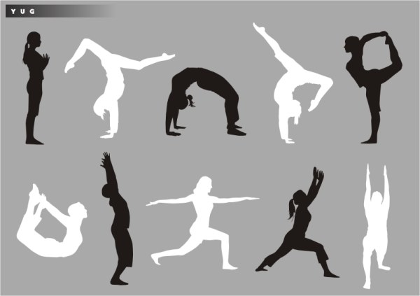 Yoga silhouette vector