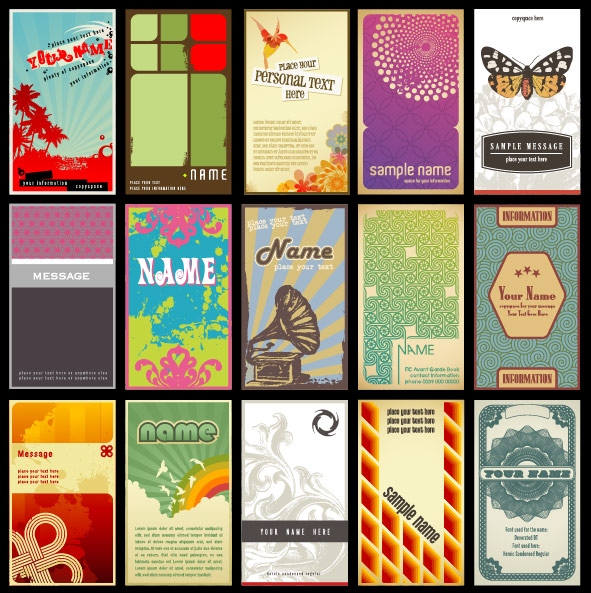 Fashion card vector of material
