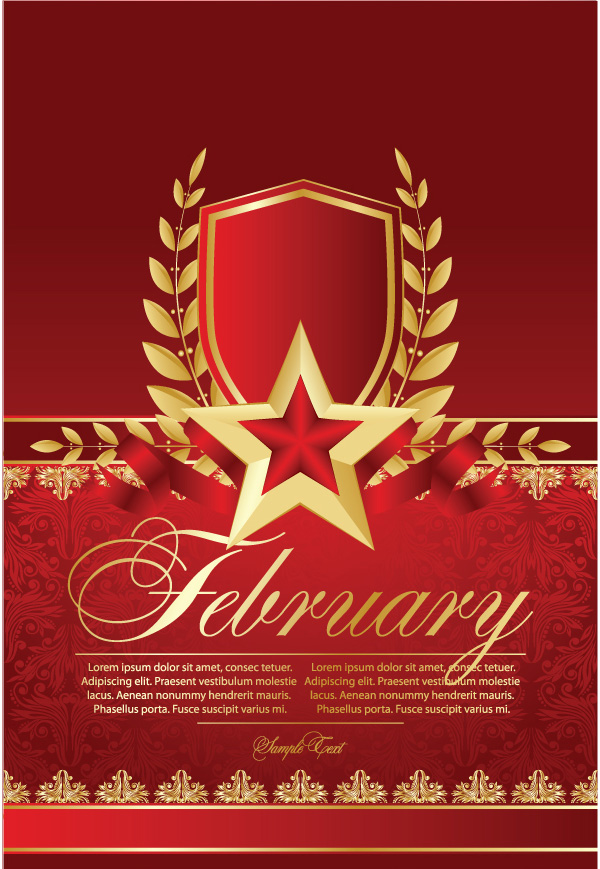 Red five-pointed star Bookmarks 01	