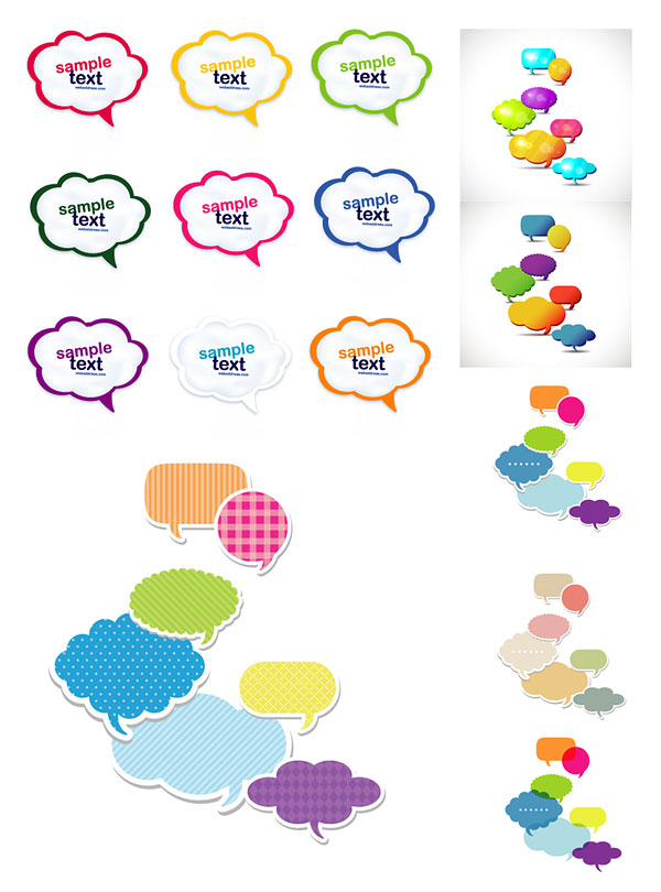 Colorful cute dialog Vector
