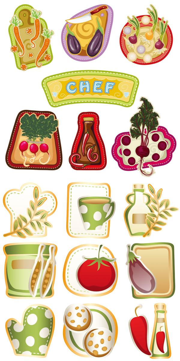 Beautiful cartoon vegetables - Vector