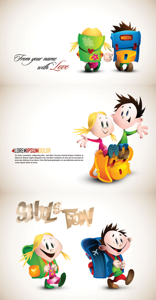 lovely children Vector 