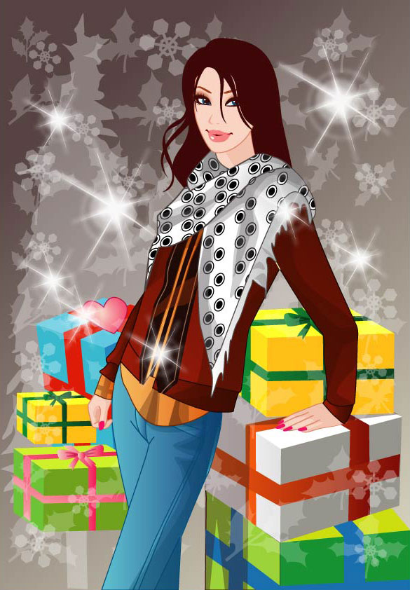 Winter Women vector 10