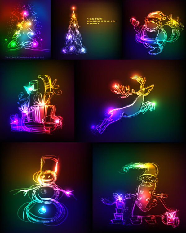 Symphony Christmas light vector graphics