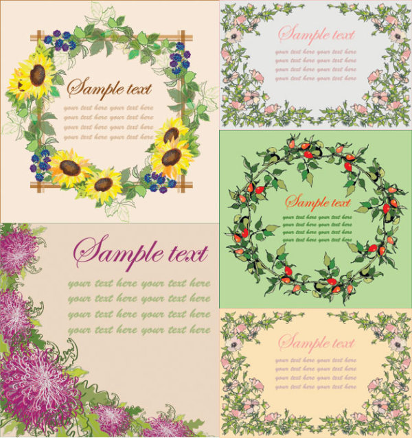 Vector flower border