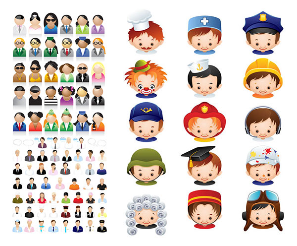 The job figures vector material