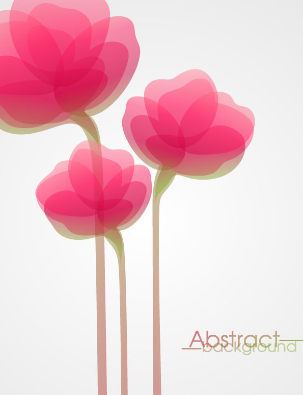 Fashion flowers vector material