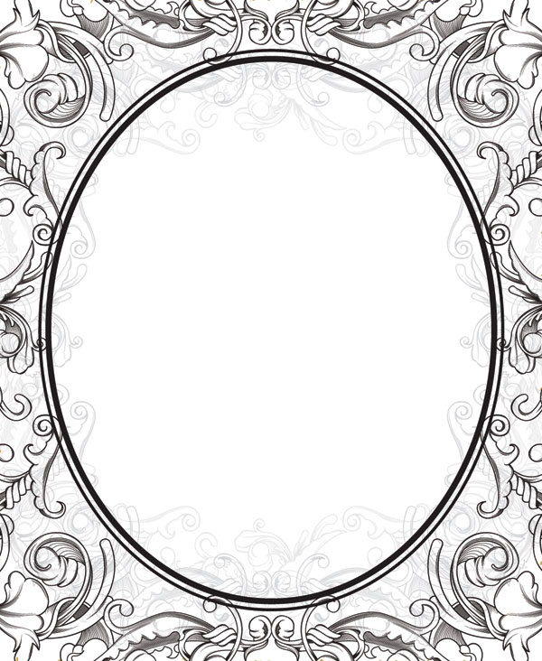 Scene when European-style lace border pattern vector material -1