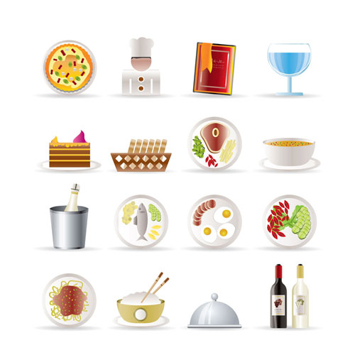 Restaurant kitchen icon 01 - vector