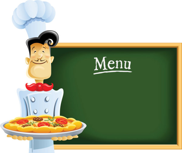 Cartoon chef and attendant image 05 - vector